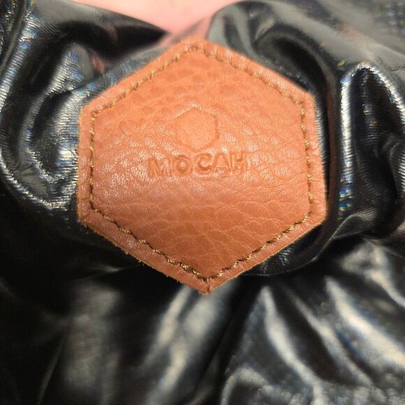 MOCAH Design Reversible Denim And Leather Boho Hippie Tote Bag - Picture 4 of 10